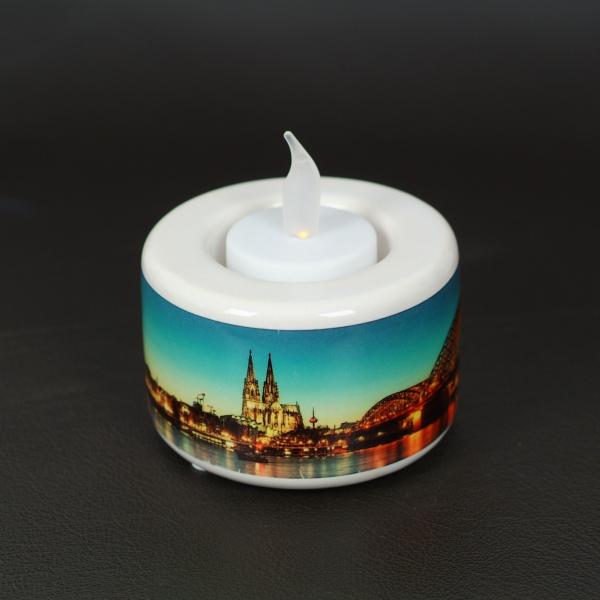 Keramik Kerzen-Teelichthalter Köln Höhe ca. 5cm